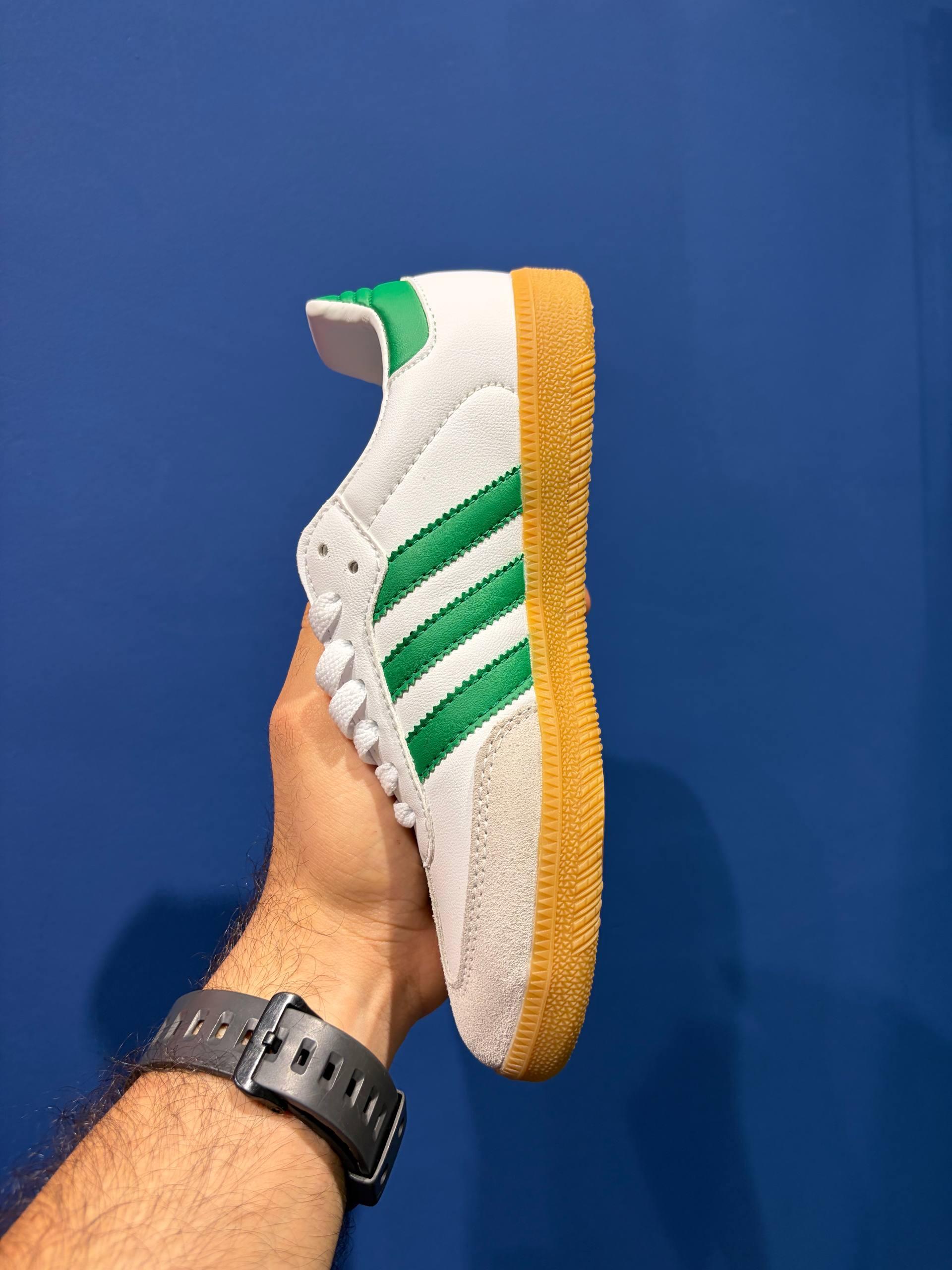 Adidas samba white & green آدیداس سامبا سفید و سبز
